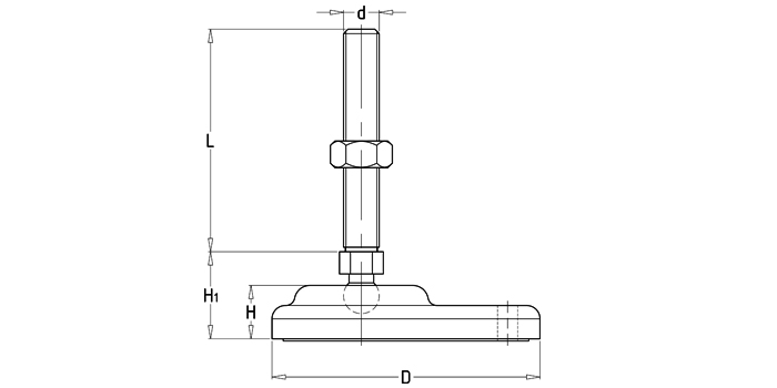 尼龍不對(duì)稱調(diào)節(jié)支撐腳